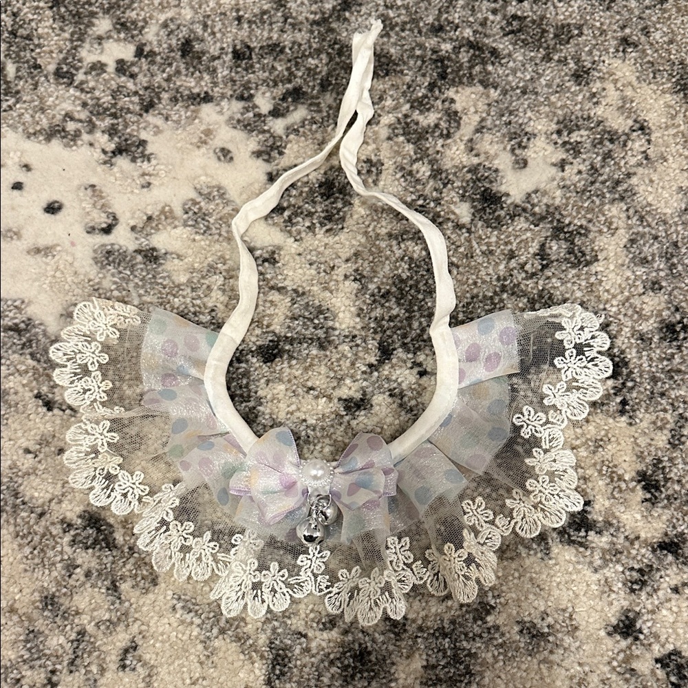 Lace and Tulle Ruffled Dog Collar